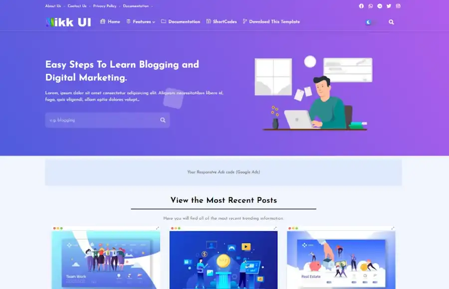 Nikk UI Blogger Template