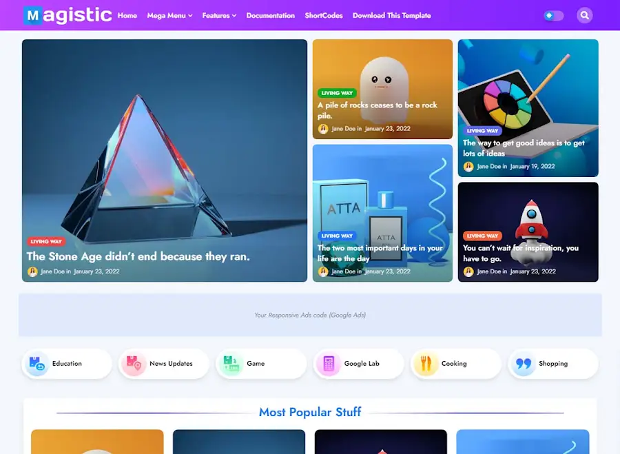 Magistic Blogger Template
