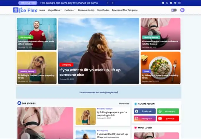 Ice Flex Blogger Template