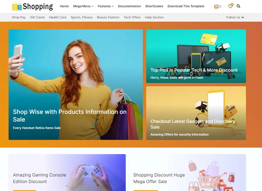 Shopping Blogger Template